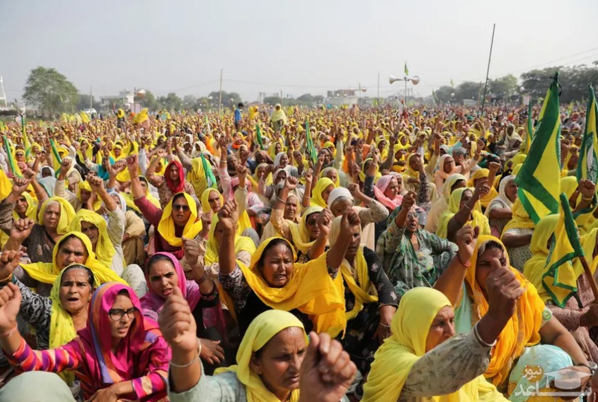 گردهمایی کشاورزان هندی در نخستین سالگرد اعتراضات سراسری کشاورزان علیه اصلاح قوانین کشاورزی از سوی دولت/ رویترز