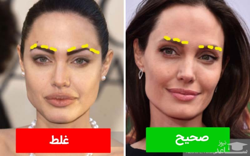 مدل ابرو برای فرم صورت چهارگوش یا مربعی شکل