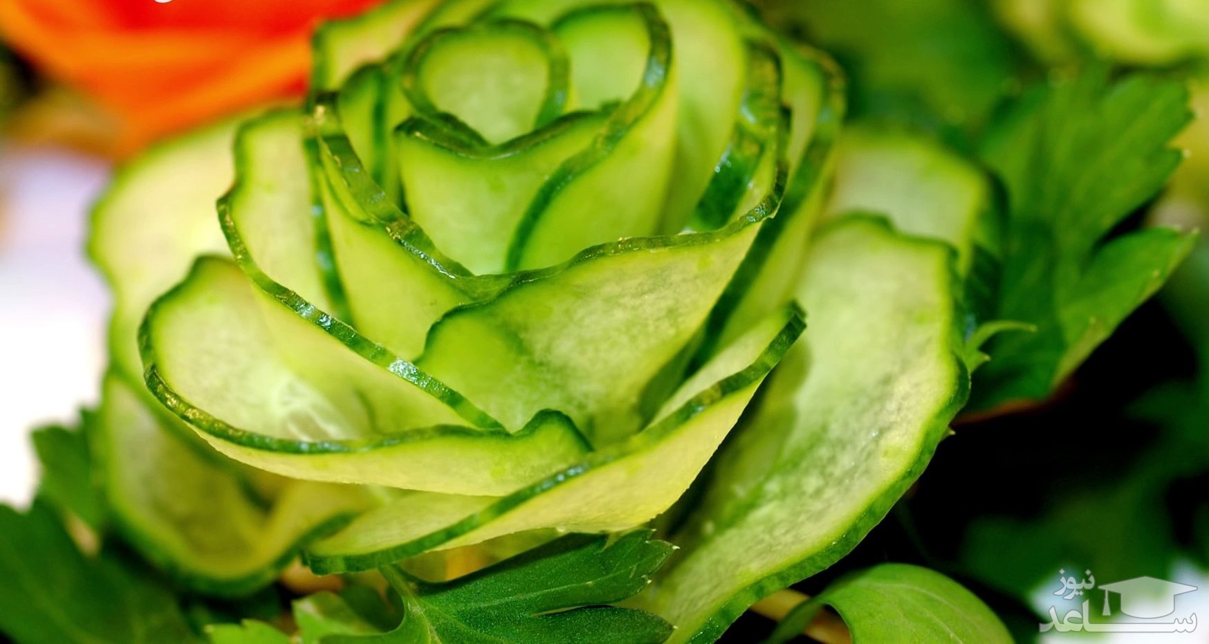 طرز تهیه مربای خیار به شکل گل کاغذی و گل رز روبانی