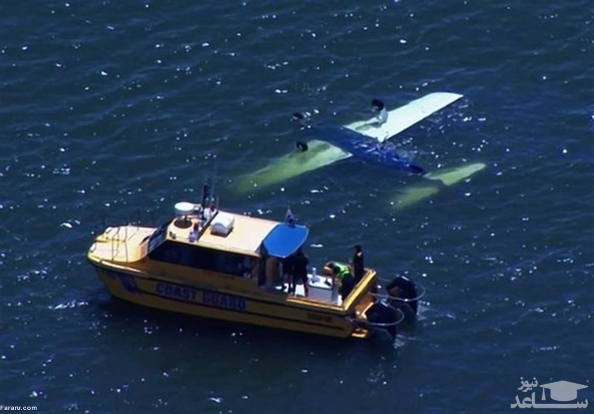 (فیلم) سقوط یک فروند هواپیما در دریا