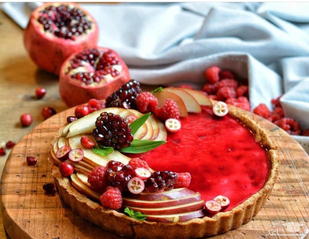 روش تهیه تارت پنیری انار لذیذ