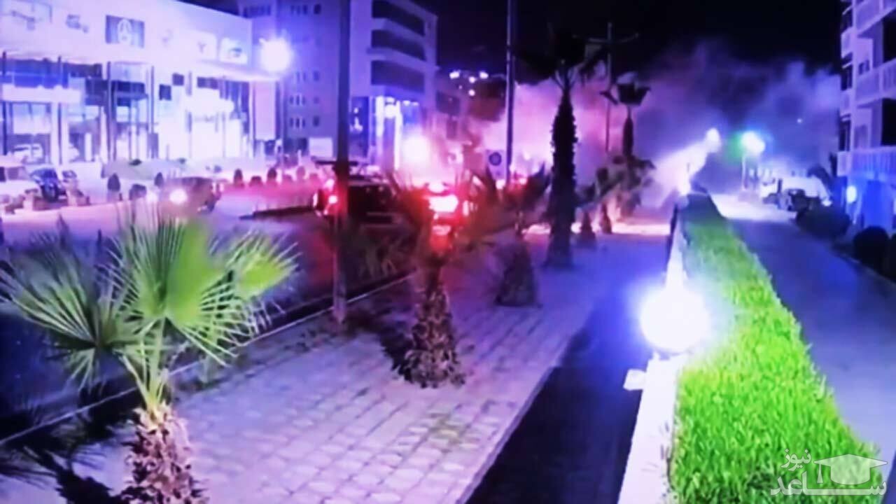 (فیلم) لحظه حمله موشکی به فرودگاه اربیل