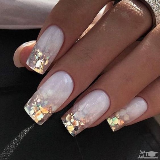 طراحی ناخن با ورق طلا