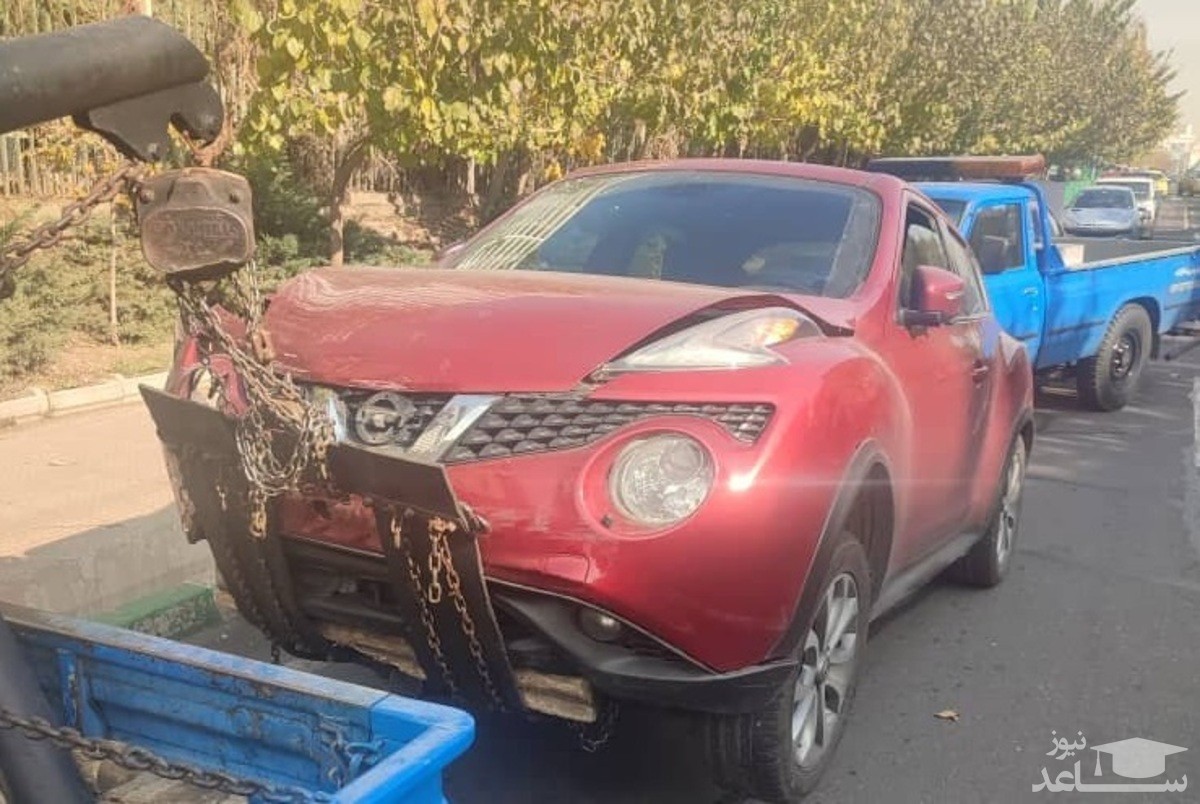 (عکس) تصادف میلیاردی در بزرگراه شهید باقری تهران