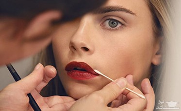 استفاده از رژ لب برای صورت لاغر