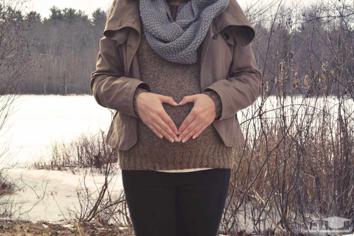 پوشیدن لباس گرم توسط زن باردار