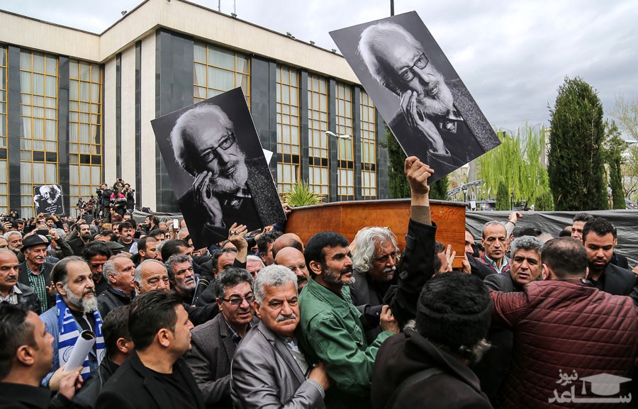 (عکس) چهره‌های هنری و سیاسی در تشییع جمشید مشایخی