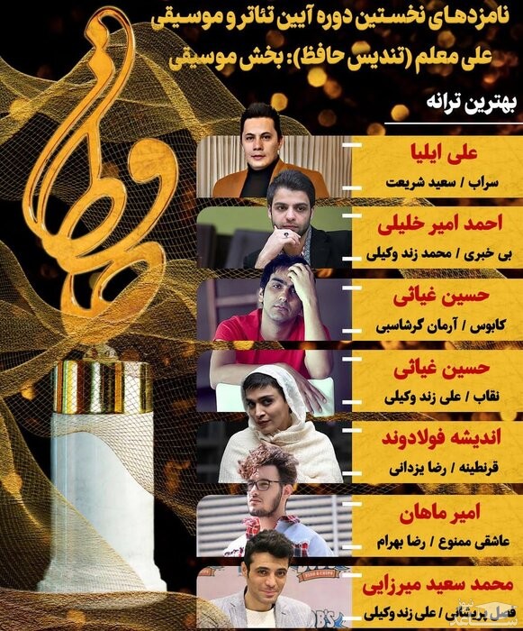 نامزدهای بخش بهترین ترانه