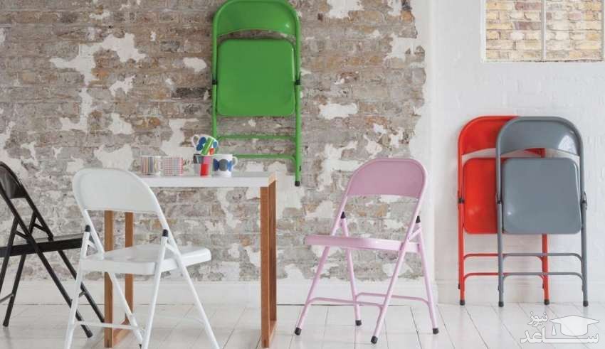 مدل صندلی تاشو فلزی و چوبی شیک و مدرن