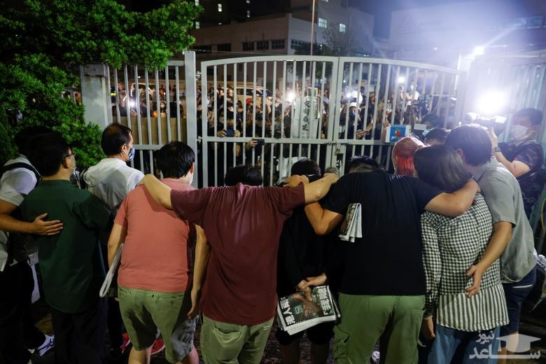 چاپ آخرین نسخه روزنامه دموکراسی خواه " اپل دیلی" در هنگ کنگ