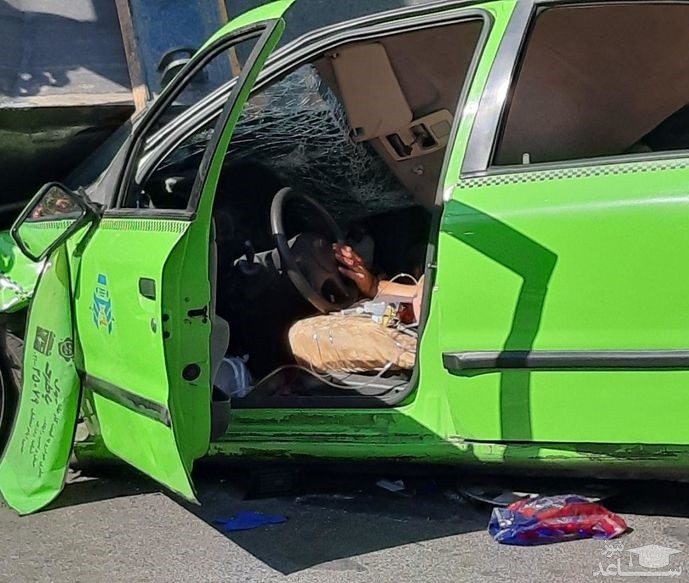 عکس و فیلم انتشار نیافته از حادثه سقوط جرثقیل در اتوبان محلاتی تهران/2 نفر کشته شدند