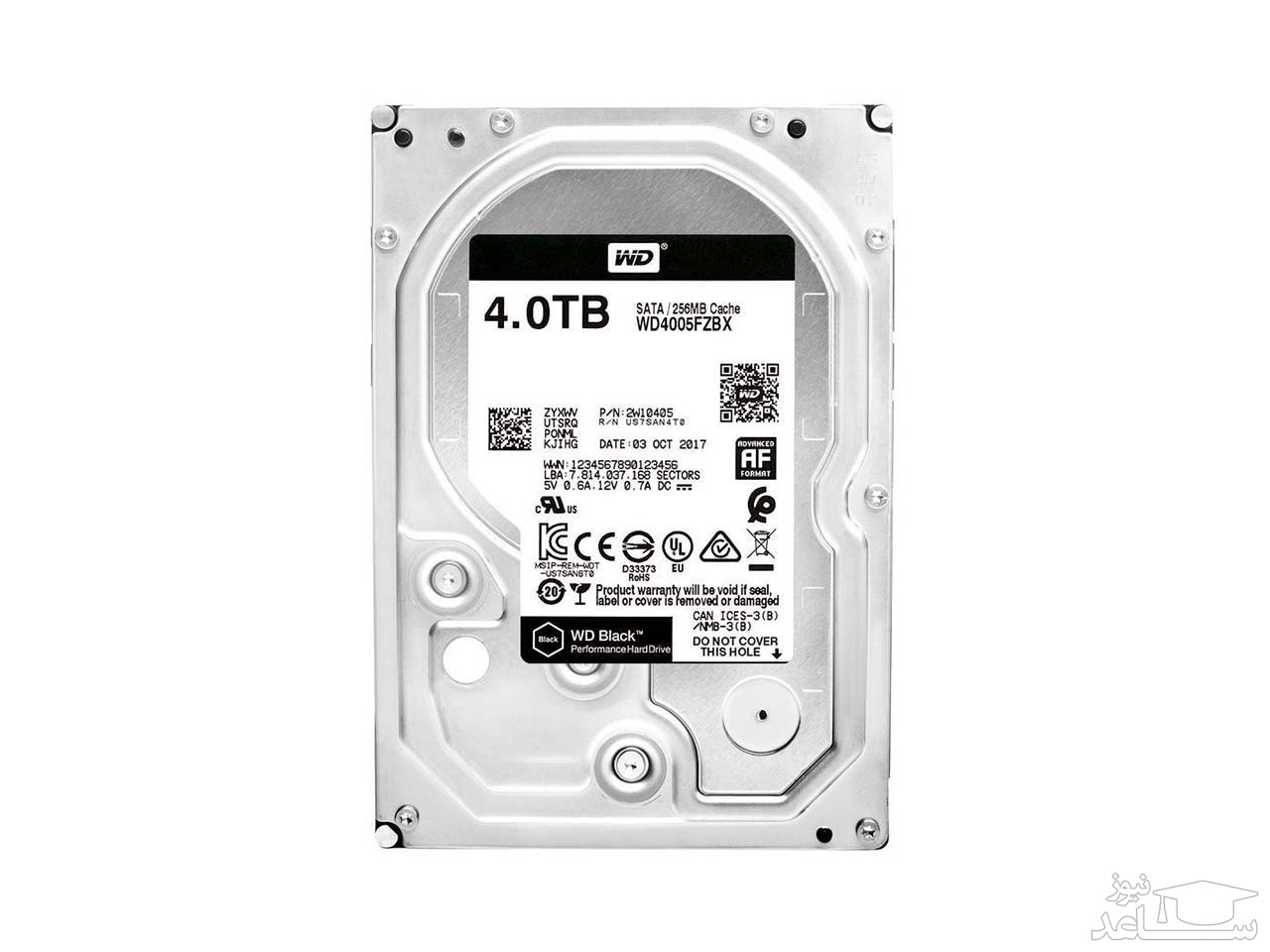 هارددیسک اینترنال وسترن دیجیتال مدل Black WD4005FZBX ظرفیت 4 ترابایت