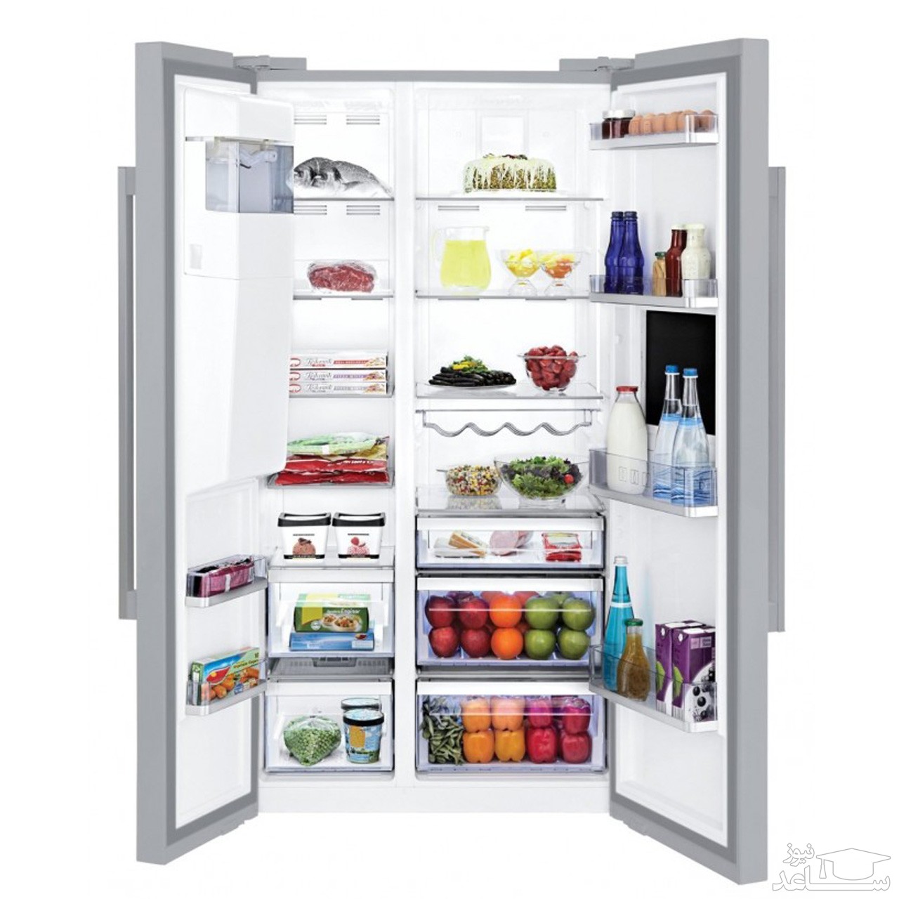 یخچال فریزر ساید بکو مدل GN 162420 E