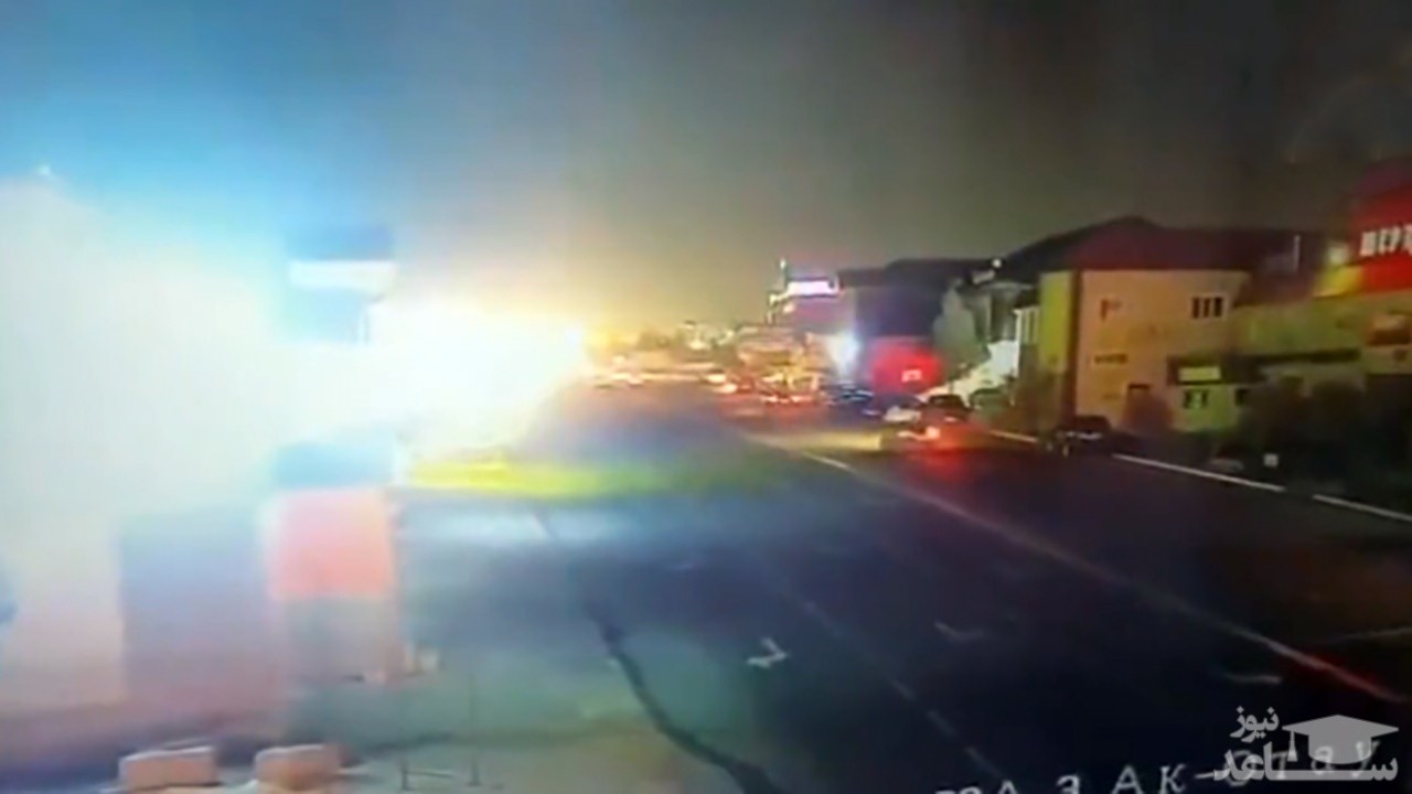 (فیلم) لحظه انفجار رستورانی در قزاقستان