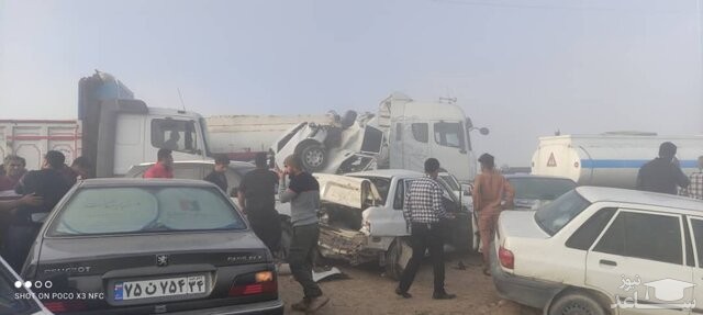 فیلم تصادف خودرو حوادث بهبهان تصادف وحشتناک در ایران تصادف مرگبار تصادف زنجیره ای تصادف دلخراش اخبار رامهرمز اخبار بهبهان
