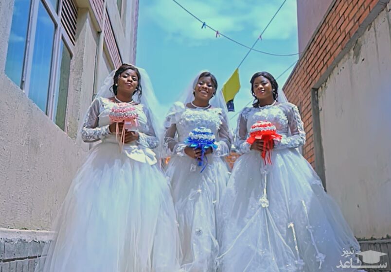 ازدواج همزمان یک مرد با خواهران سه قلو! +عکس