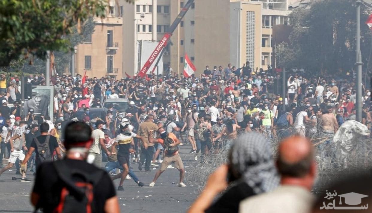 به خشونت کشیده شدن اعتراضات در بیروت
