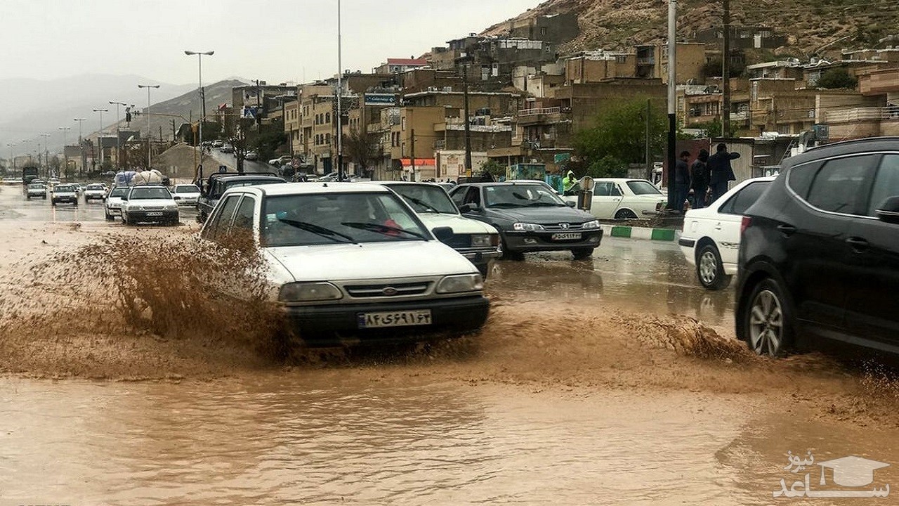 سیلی که در اتوبان تهران - کرج به راه افتاد (فیلم)