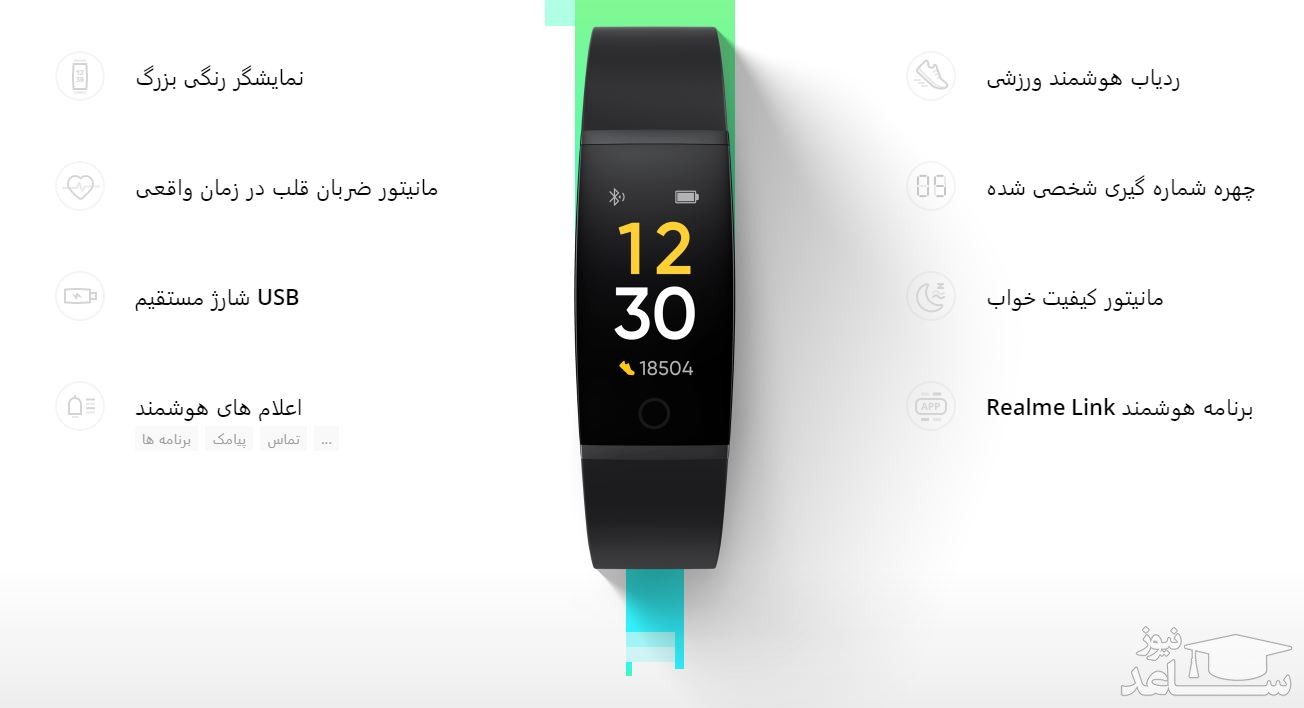 مچ بند هوشمند شیائومی مدل ریلمی بند