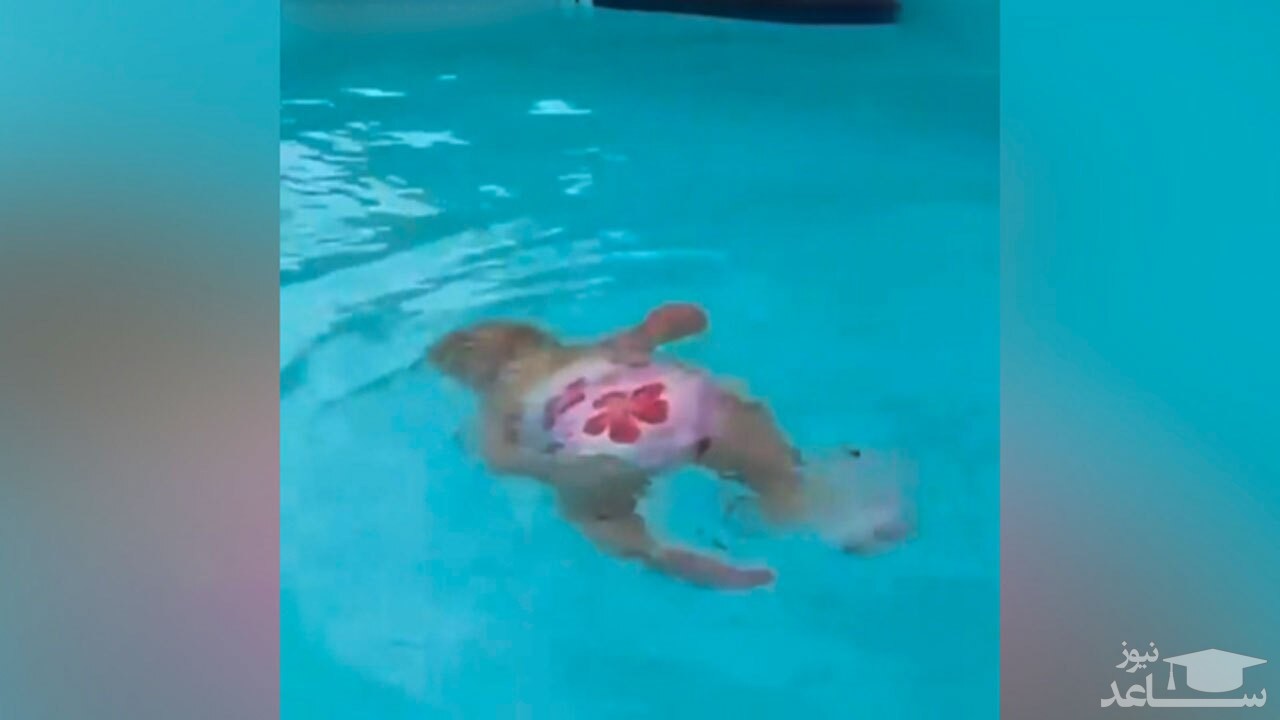 (فیلم) شنای حرفه‌ای یک کودک ۱۶ ماهه!
