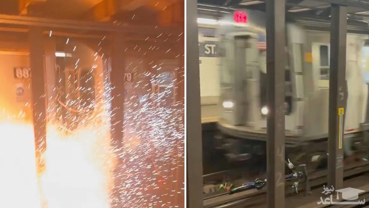 (فیلم) انفجار در مترو به دلیل انداختن دوچرخه روی ریل