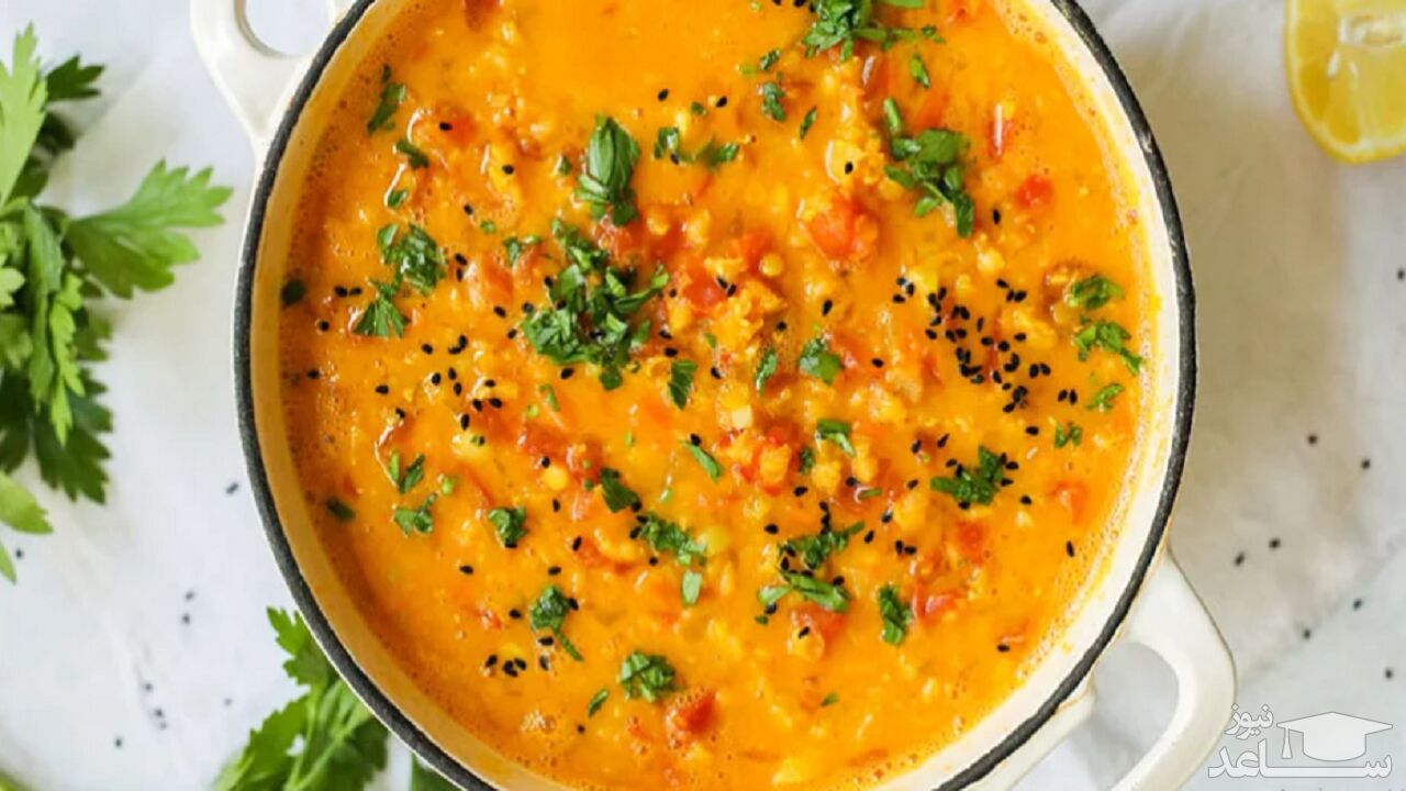 روش تهیه آش شیله عدس تبریزی
