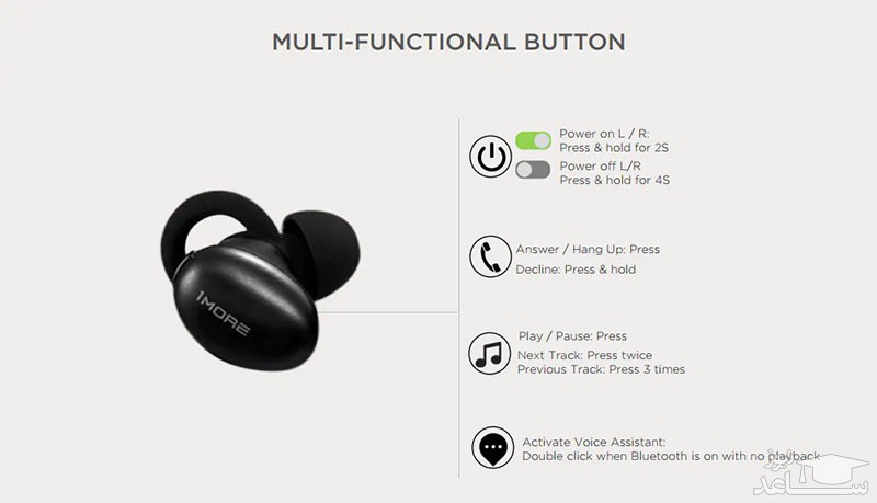 هدفون بی سیم وان مور مدل Stylish True Wireless