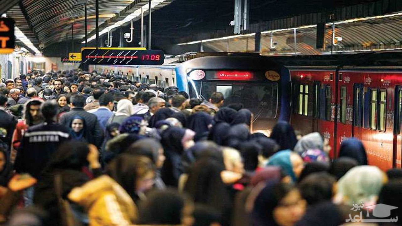 فیلم منتشر شده از متروی تهران که نوید پایان کرونا را نمی‌دهد