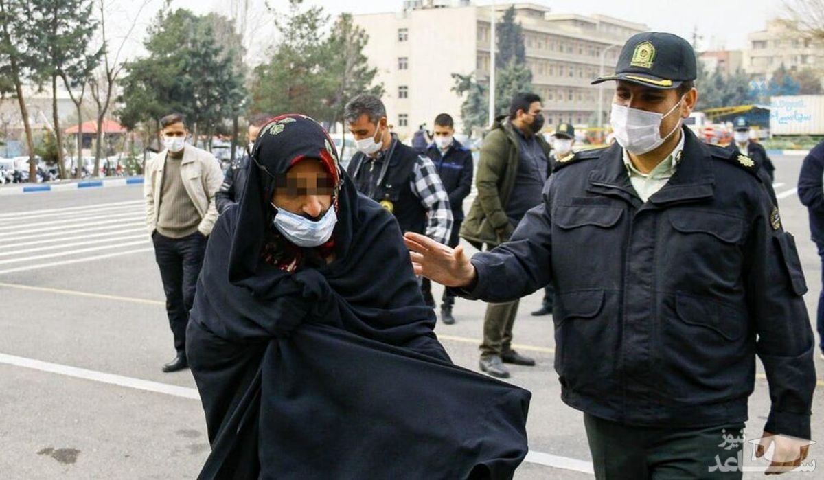 اراذل سبیل کلفت تهران زیر چادر زنانه بازداشت شد 