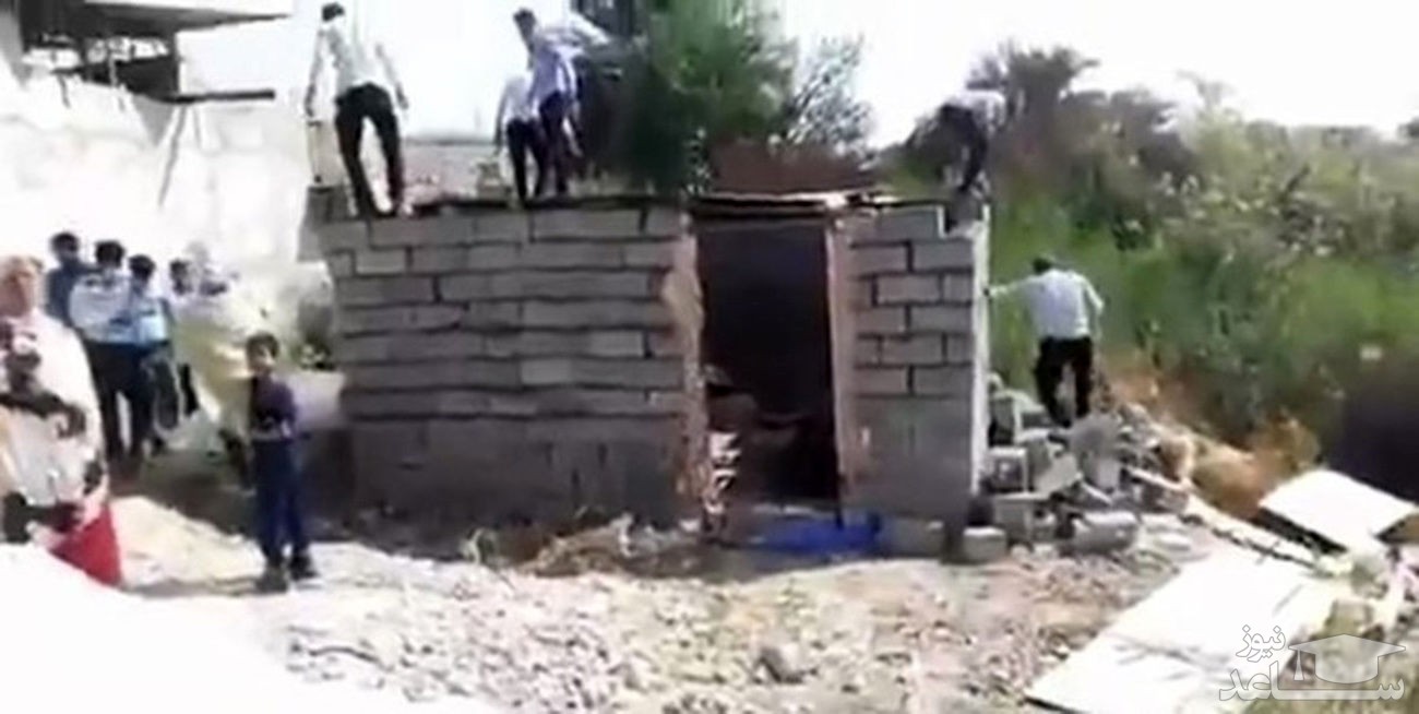 (فیلم) تخریب خشونت‌بارِ خانه حاشیه‌نشینان در تبریز