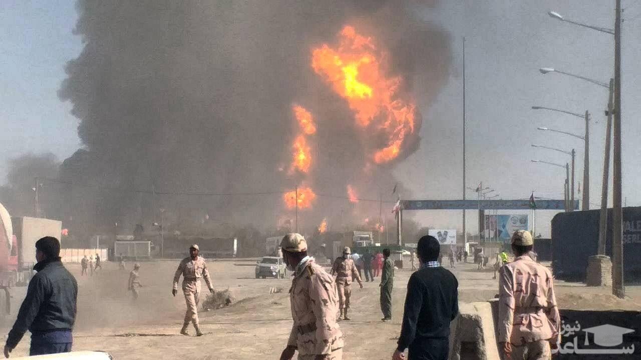(فیلم) آتش سوزی در گمرک مرزی افغانستان با ایران