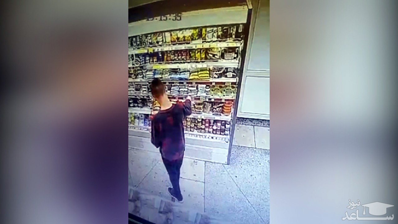 (فیلم) عکس العمل به موقع یک جوان در فروشگاه برای جلوگیری از حادثه