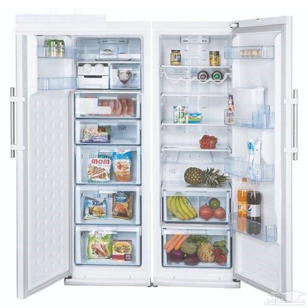 فضای داخلی یخچال فریزر دوقلو یخساران مدلNR19-NF19