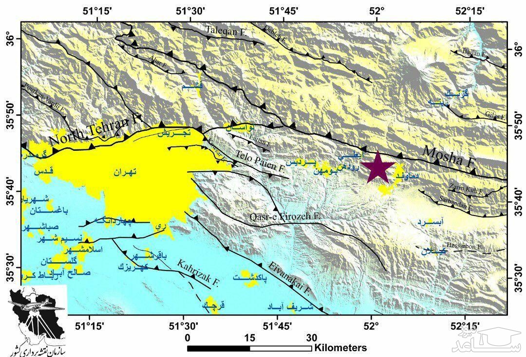آتش‌فشان دماوند بر گسل‌های اطراف تاثیر دارد