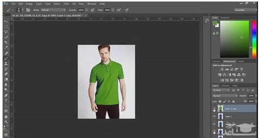 تغییر رنگ لباس در فتوشاپ