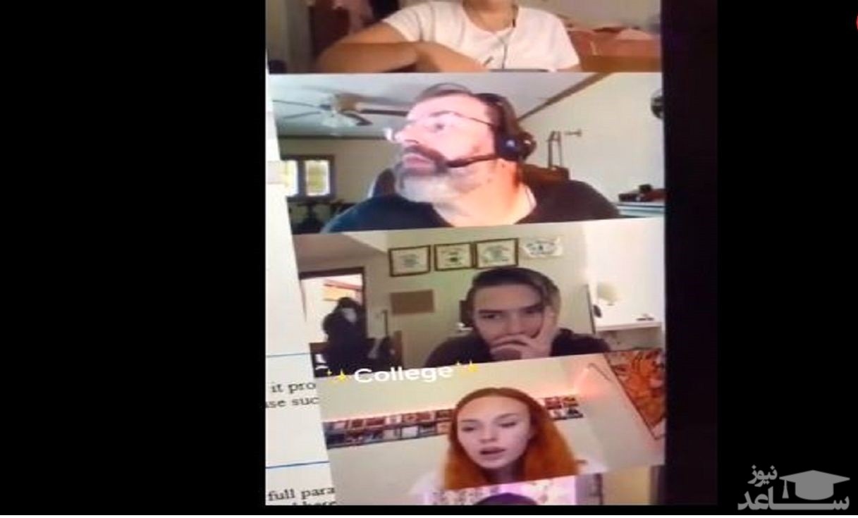 لحظه عجیب ربوده شدن دانش‌آموز از کلاس آنلاین + فیلم