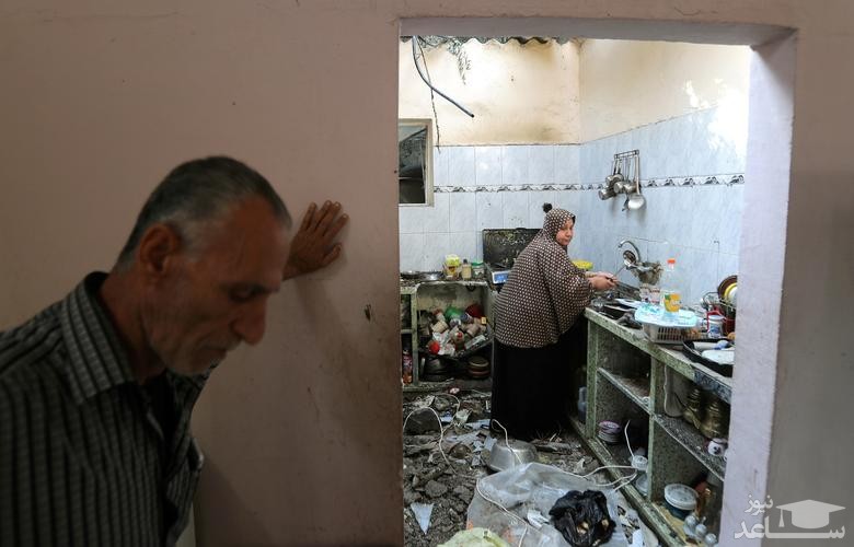 خانه ای آسیب دیده از جنگ در نوار غزه