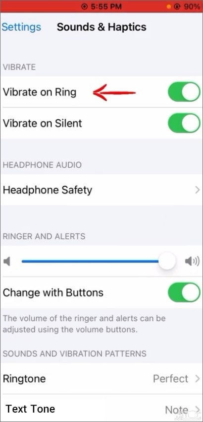 Vibrate on Ring