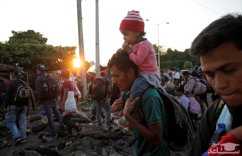 کاروان پناهجویان آمریکای مرکزی عازم ایالات متحده آمریکا در مکزیک/ رویترز