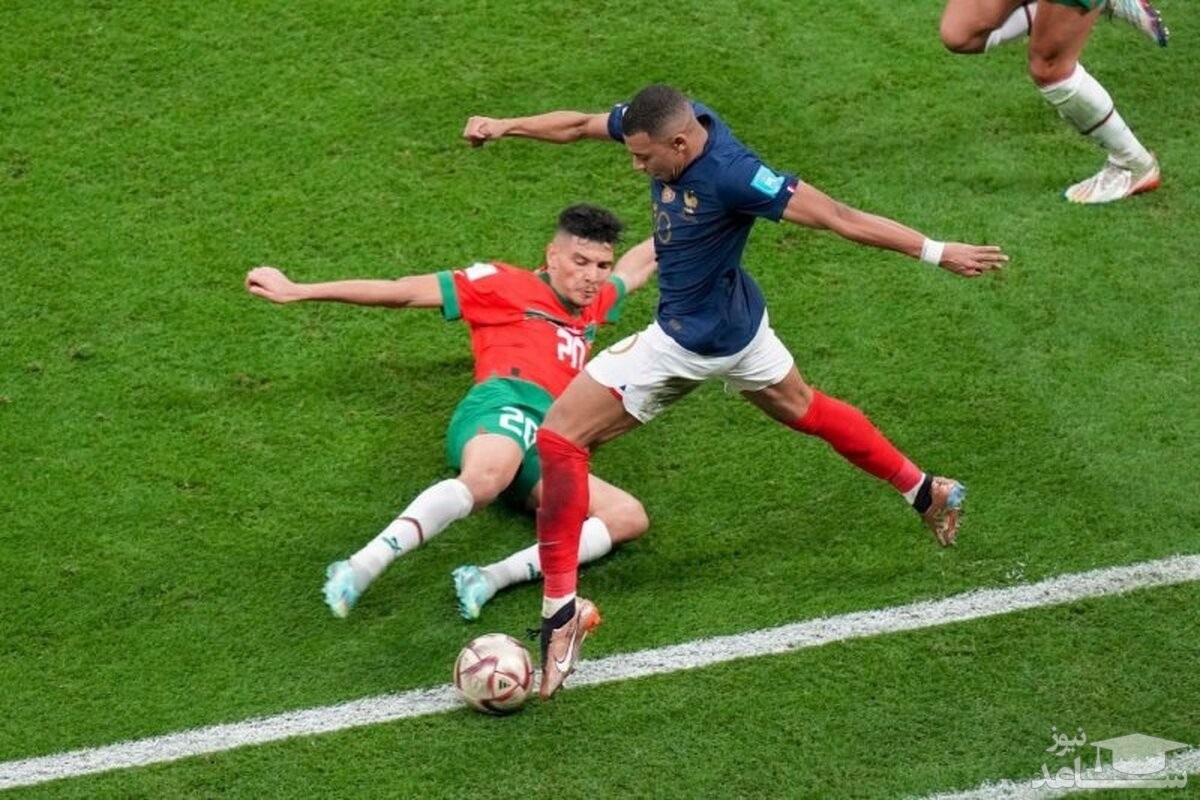 فرانسه 2- مراکش 0؛ فرانسه اشک غول‌کُش جام جهانی را درآورد
