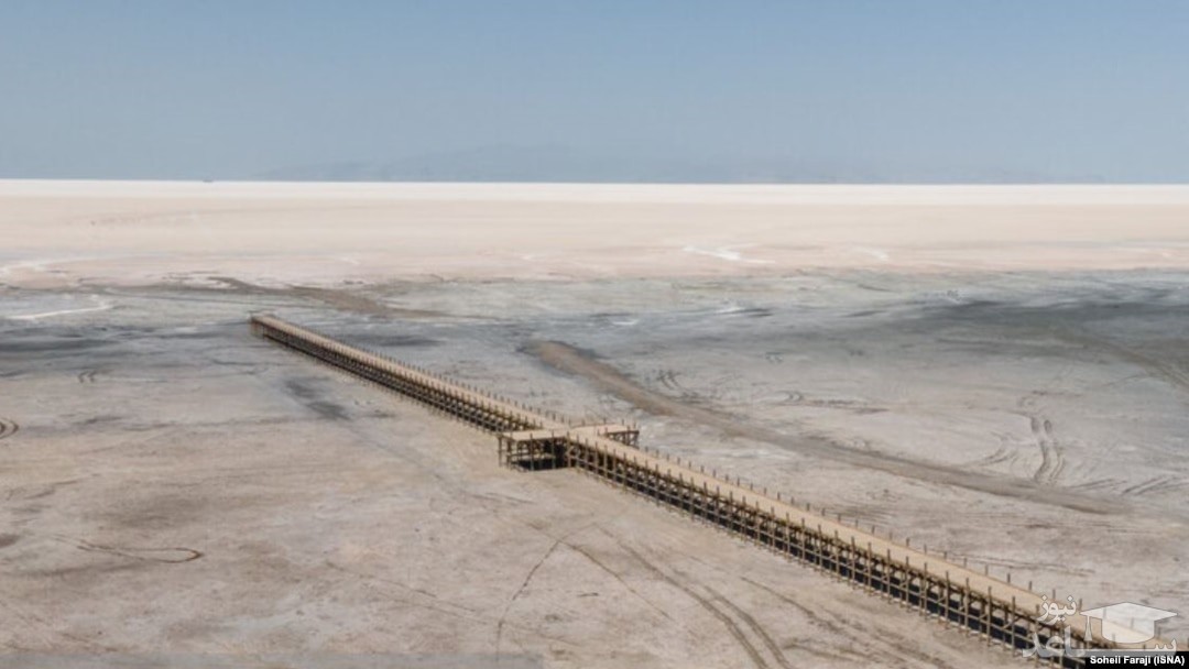 تصویری تراژیک از مرگ حیات وحش در دریاچه ارومیه خشکیده