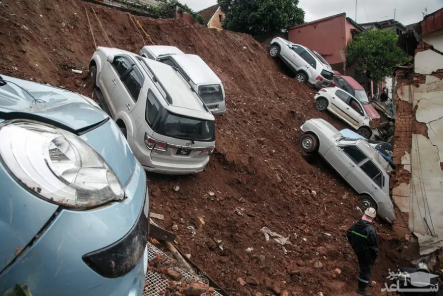 رانش زمین در اثر باران و سیلاب در ماداگاسکار/ خبرگزاری فرانسه