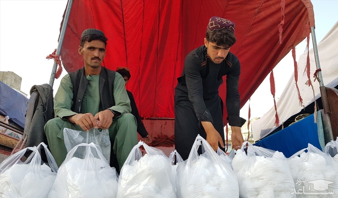 (تصاویر) فروشندگان برف در افغانستان
