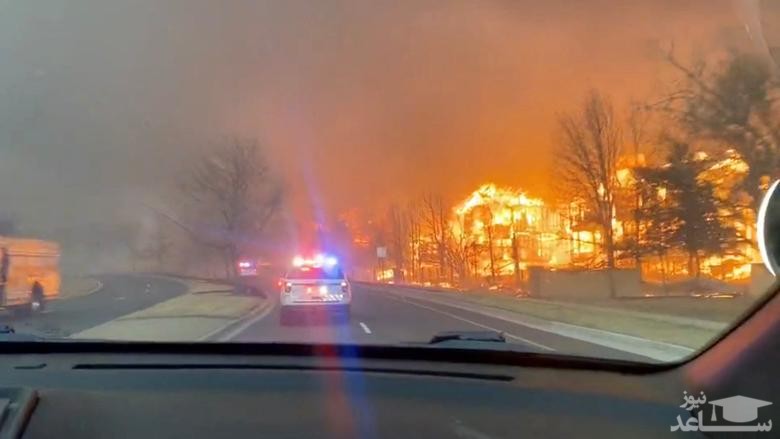 آتش سوزی گسترده در شهر بولدر ایالت کلرادو آمریکا 