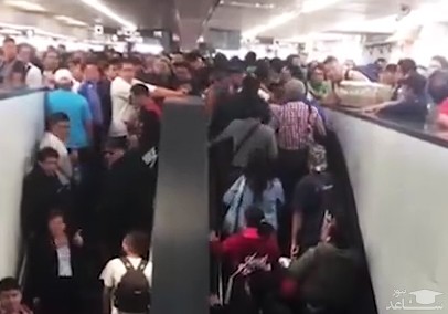 (فیلم) حادثه‌ای وحشتناک در مترو به دلیل ازدحام بیش از حد جمعیت