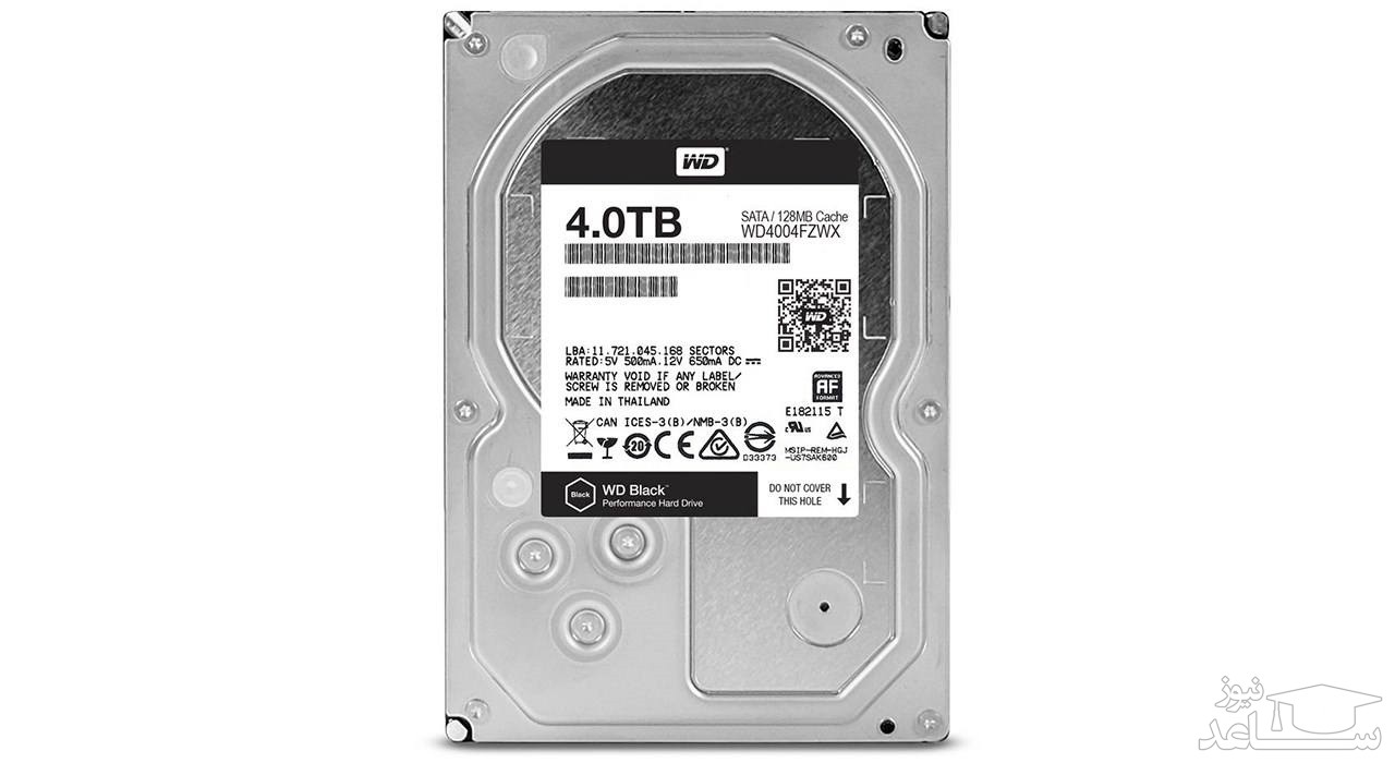 هارددیسک اینترنال وسترن دیجیتال مدل Black WD4004FZWX ظرفیت 4 ترابایت
