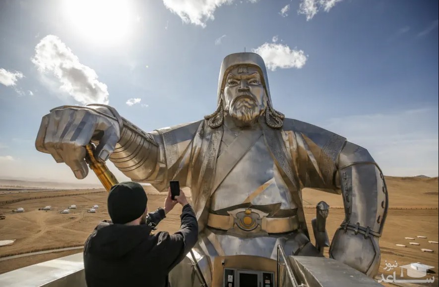 مجسمه چنگیز خان در مغولستان/ خبرگزاری آناتولی