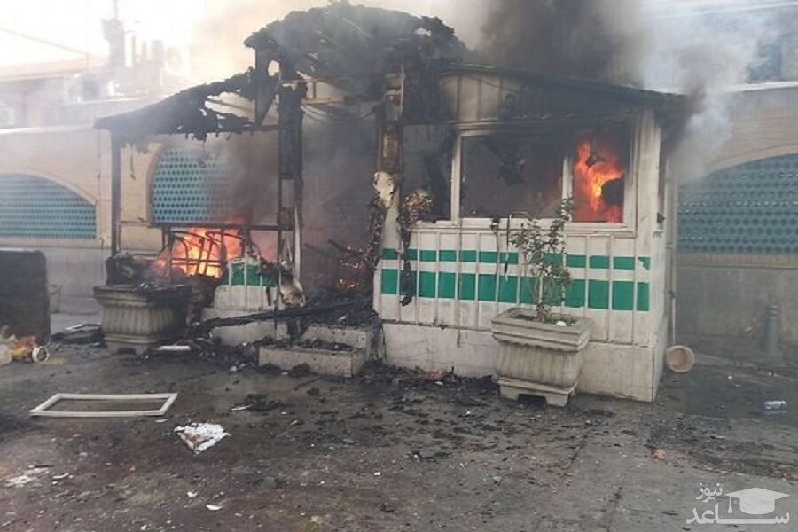 اغتشاشگران، ایستگاه کلانتری 113 بازار تهران را آتش زدند +فیلم