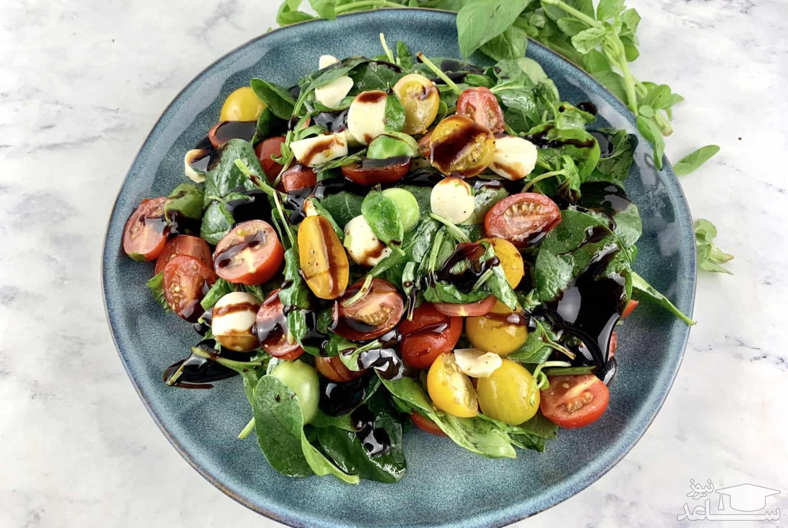 روش تهیه سالاد اسفناج و گوجه خوشمزه