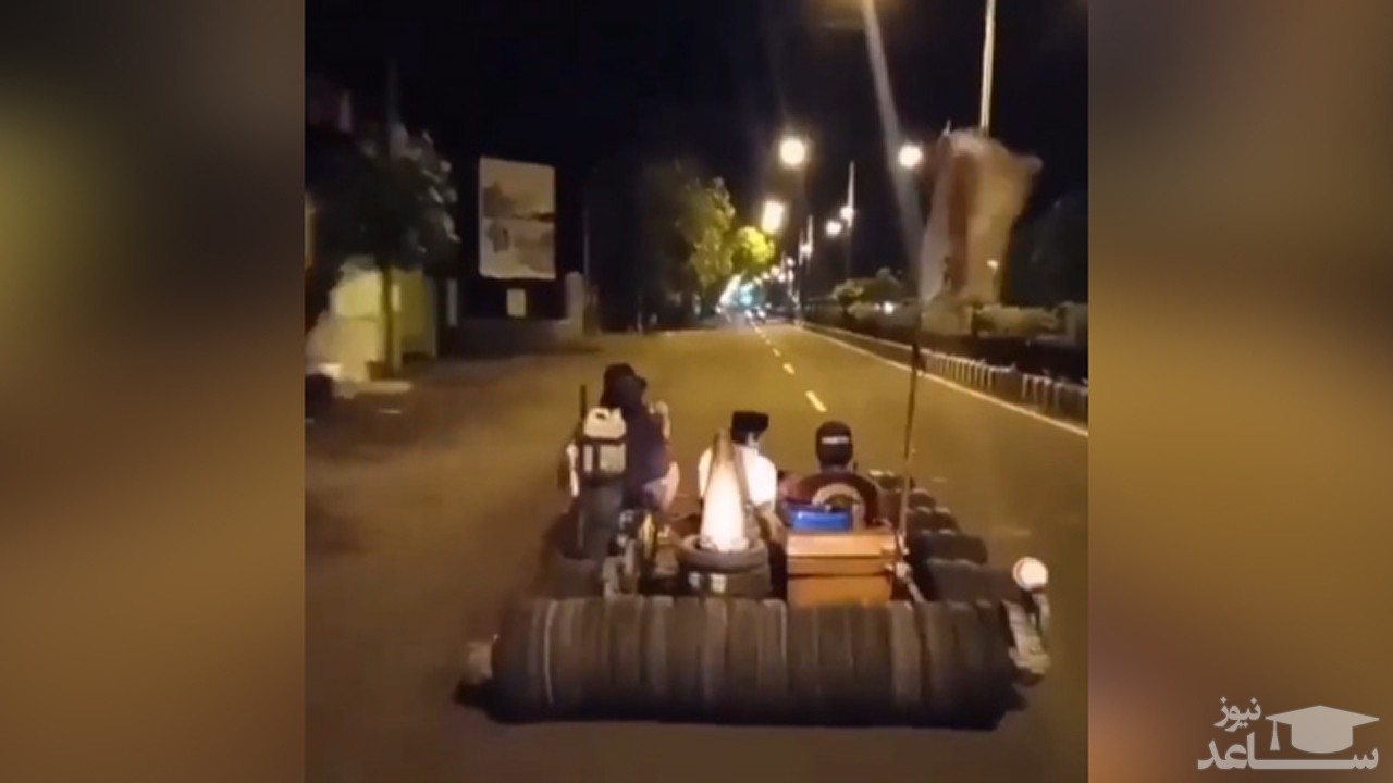 (فیلم) موتورسیکلتی عجیب با ۴۸ چرخ